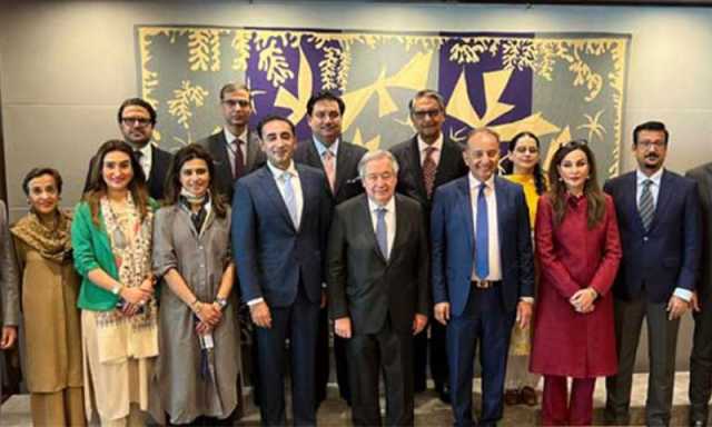 بلاول کی قیادت میں پاکستانی وفد کی سیکریٹری جنرل اقوام متحدہ سے ملاقات