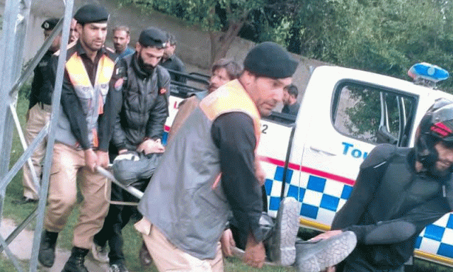 پولینڈ کے بائیکر کو سکردو میں حادثہ، زخمی حالت میں گلگت منتقل