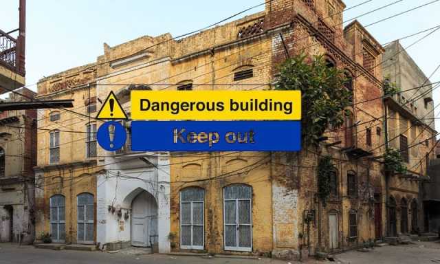لاہور کی 59 عمارتیں خطرناک قرار، داتا گنج بخش ٹاؤن سرفہرست
