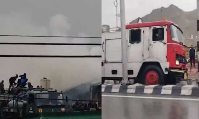 آگ دیکھ کر بھارتی فوجی افراتفری کا شکار