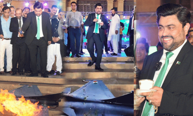 بھارتی رافیل کے ماڈل کو آگ لگا کر چائے کی چسکی، کامران ٹیسوری کی ویڈیو وائرل