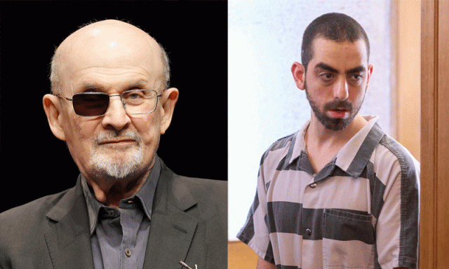 مصنف سلمان رشدی کو چاقو کے وار سے اندھا کرنے والے ملزم کو 25 سال قید کی سزا