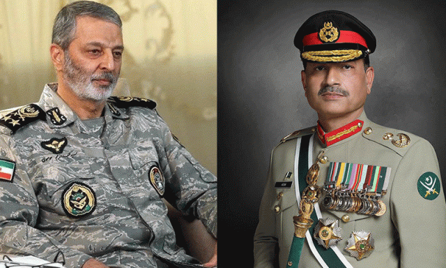 ایرانی مسلح افواج کے سربراہ کا فیلڈمارشل عاصم منیر کو فون، سرحد پار دہشتگردی کے خاتمے کے عزم پر اتفاق