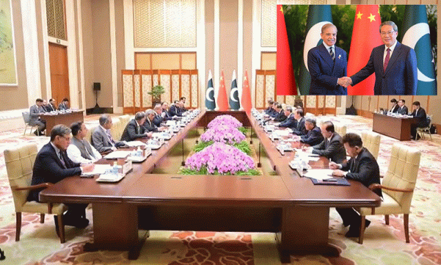 وزیراعظم شہباز شریف اور چینی ہم منصب کی ملاقات، نئے کاریڈورز پر ملکر کام کرنے پر اتفاق