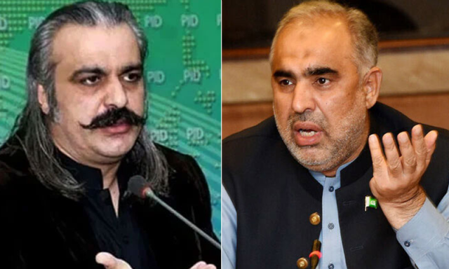 کالا باغ کی تعمیر سے متعلق علی امین کا بیان پارٹی پالیسی نہیں: اسد قیصر نے مخالفت کردی