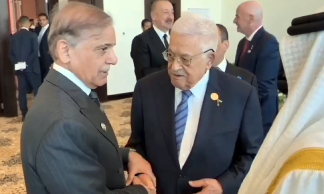 وزیراعظم کی فلسطینی صدر محمود عباس سے ملاقات، غزہ جنگ بندی پر اظہار اطمینان