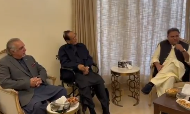 چوہدری شجاعت سے فواد چوہدری کی وفد کے ہمراہ ملاقات، مل کر کام کرنے پر اتفاق