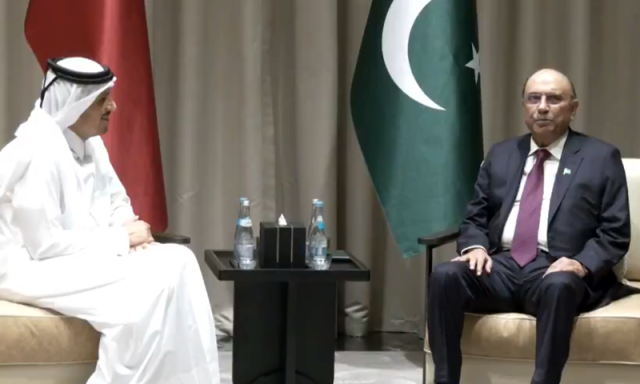 قطر پاکستان میں سرمایہ کاری کا حجم مزید بڑھائے گا: قطری وزیراعظم کی صدر زرداری کو یقین دہانی