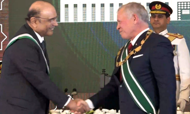 صدر زرداری اور شاہ عبداللہ دوم کی ملاقات، مسئلہ فلسطین کے دو ریاستی حل پر زور