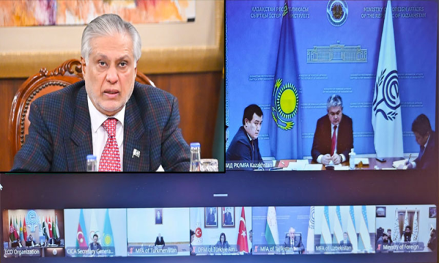 ای سی او: دہشتگردی ترقی میں رکاوٹ، علاقائی رابطوں کے فروغ کے بغیر ترقی ممکن نہیں، اسحاق ڈار