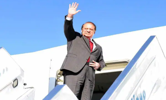 نواز شریف لندن سے وطن واپس پہنچ گئے