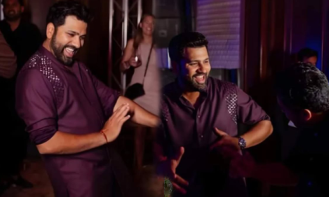 روہت شرما کی ویڈنگ فوٹو شوٹ میں بن بلائے انٹری اور رقص، ویڈیو وائرل