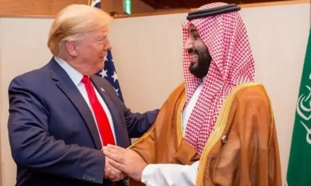 سعودی ولی عہد شہزادہ محمد بن سلمان وائٹ ہاؤس پہنچ گئے، صدر ٹرمپ کی جانب سے استقبال