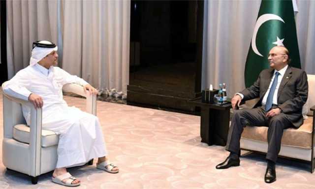 صدر زرداری کا دفاعی ٹیکنالوجی میں پاکستان، قطر تعاون کے فروغ پر زور