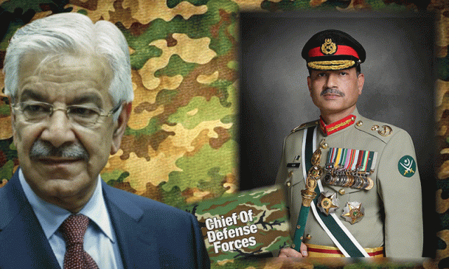 27ویں آئینی ترمیم : چیف آف ڈیفینس فورسز کا عہدہ آرمی چیف کے پاس ہی رہے گا، وزیر دفاع خواجہ آصف
