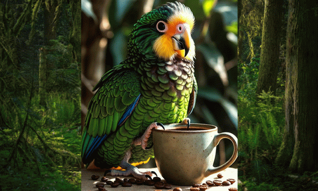 پولیس نے کافی چور طوطے کو دھر لیا