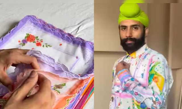 انڈین شہری نے کاٹن رومال سے منفرد وینٹیج شرٹ تیار کردی