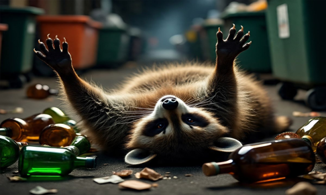 ’شرابی‘ ریکون دکان میں گھس کر کئی بوتلیں چٹ کرگیا، طویل ہینگ اوور