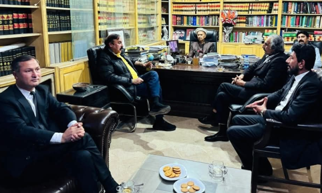 ’سیاسی مخالفت کو سیاست تک رہنا چاہیے‘، طارق فضل چوہدری کی سیاسی حریف شعیب شاہین کی عیادت