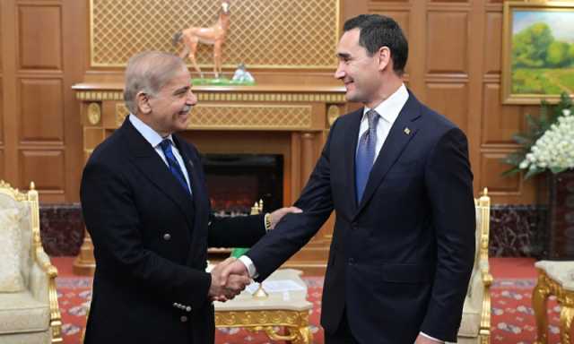 وزیراعظم شہباز شریف کی ترکمانستان کے صدر سے ملاقات، دوطرفہ تعلقات کے فروغ پر اتفاق