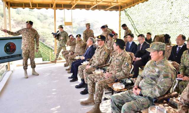 پاکستان اور چین کی افواج کی مشترکہ انسداد دہشت گردی مشق جاری، چینی سفیر کی شرکت