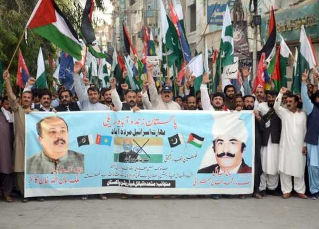 کوئٹہ، متحدہ قبائل کا بھارتی اور اسرائیلی جارحیت کیخلاف احتجاج