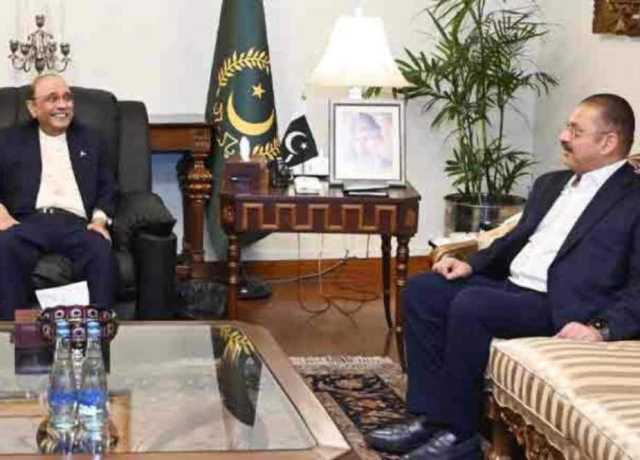 آصف علی زرداری سے شرجیل میمن کی ملاقات، ٹرانسپورٹ کے منصوبوں پر بریفنگ دی