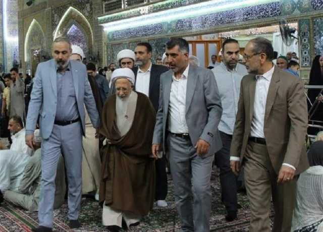 آیت اللہ جوادی آملی کی نجف اشرف میں امام علی علیہ السلام کے روضہ مبارک پر حاضری