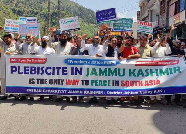 اقوام متحدہ کی سلامتی کونسل جموں و کشمیر میں رائے شماری کا اپنا وعدہ پورا کرے، مقررین ریلی