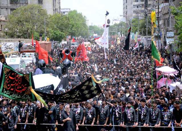 کراچی میں یوم عاشور کا مرکزی جلوس نشتر پارک سے برآمد ہوگا