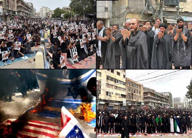 مرکزی جلوس یوم عاشور، آئی ایس او کراچی کے تحت مولانا شہنشاہ نقوی کی زیر اقتداء نماز باجماعت کا اہتمام