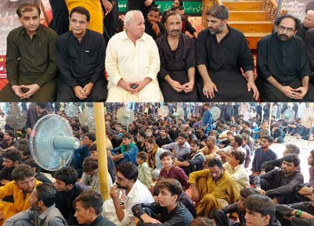 جیکب آباد، شہدائے کربلاء کی یاد میں مجلس، شیعہ سنی وحدت کا مظاہرہ