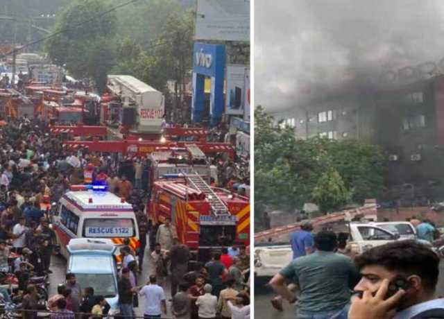 ریسکیو 1122 کی کارروائی، لاہور کے تجارتی مرکز حفیظ سینٹر کو بڑی تباہی سے بچا لیا