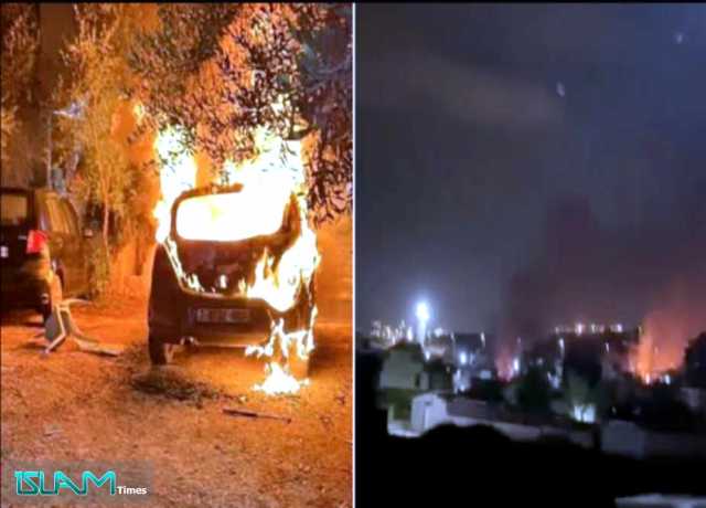 فلسطینی قصبے 'بروقین' پر غاصب صیہونی آبادکاروں کا دھاوا