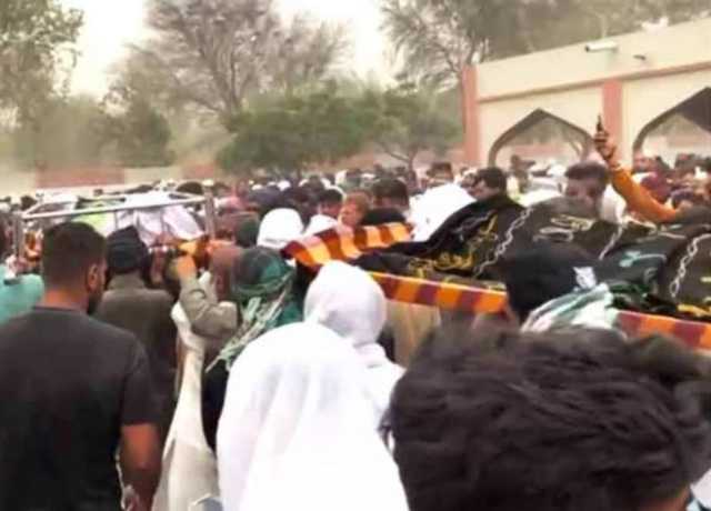 ٹریفک حادثہ کا شکار چاروں افراد کی نماز جنازہ ادا، سپرد خاک کر دیا گیا