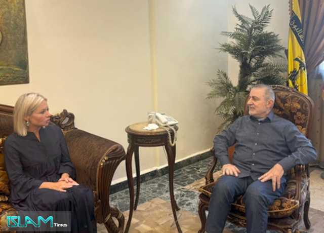 اقوام متحدہ کی نمائندہ خصوصی کی حزب اللہ لبنان کے رابطہ سیکرٹری کیساتھ ملاقات