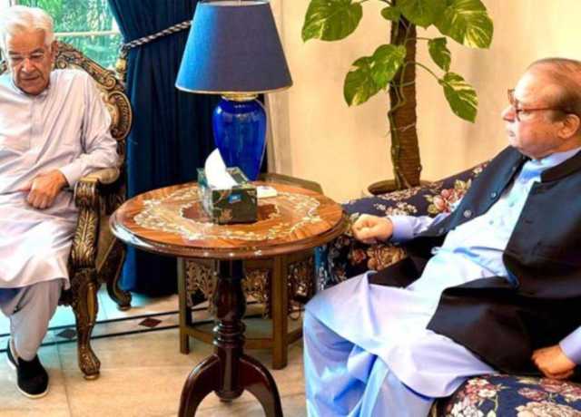 نواز شریف سے خواجہ آصف کی اہم ملاقات