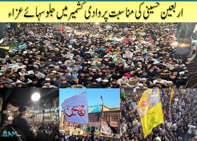 اربعین حسینی کی مناسبت پر وادی کشمیر میں جلوسہائے عزاء برآمد