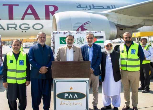 الخدمت فائونڈیشن کی جانب سے مظلوم فلسطینی مسلمانوں کے لیے 100 ٹن امدادی سامان مصر روانہ 