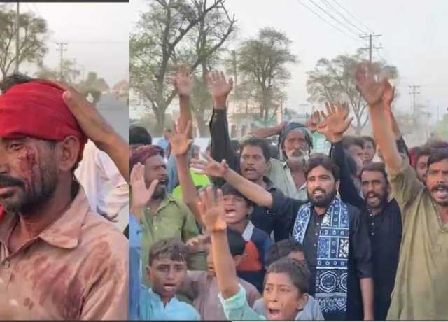 جلالپورپیروالا، راشن کی تقسیم پر شہریوں کا دھاوا، پولیس کی کاروائی سے شہری زخمی، روڈ بلاک کردیا 