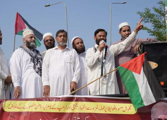 پشاور، گلوبل صمود فلوٹیلا پر صیہونی کارروائی کیخلاف جماعت اسلامی کی ریلی