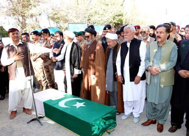 کوئٹہ، بہشت زینب (ع) میں شہید میجر سبطین حیدر کی تدفین