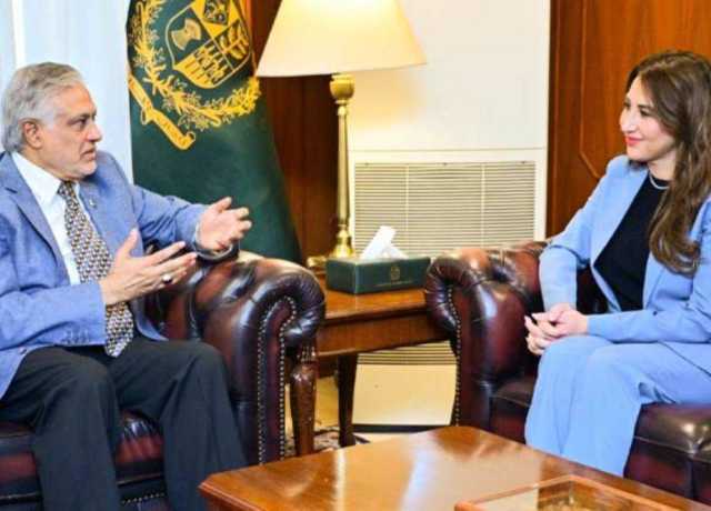 اسحاق ڈار سے نٹالی بیکر کی ملاقات، پاک امریکا تعلقات پر گفتگو