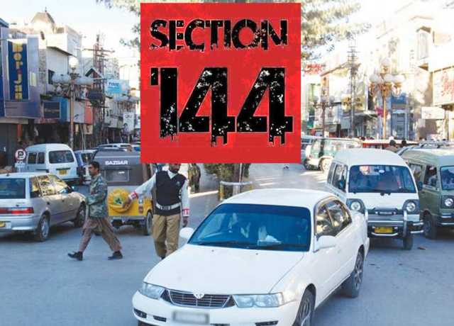 بلوچستان، 30 نومبر تک دفعہ 144 کا نفاذ، عوامی اجتماعات پر پابندی