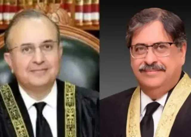 صدر مملکت نے جسٹس منصور علی شاہ اور جسٹس اطہر من اللہ کے استعفے منظور کر لیے