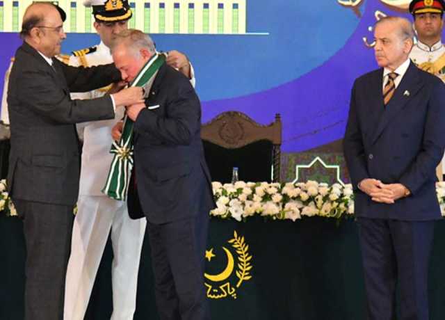 اردن کے بادشاہ شاہ عبد اللہ دوم کو اعلیٰ ترین سول ایوارڈ نشان پاکستان سے نوازا گیا