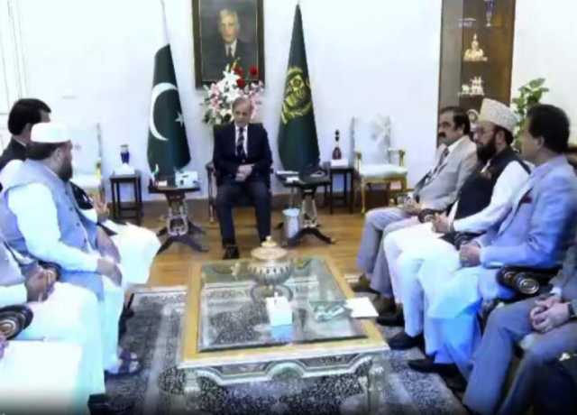 شہباز شریف سے خیبر پختونخوا کے ارکان پارلیمنٹ اور سیاسی قیادت کی ملاقات