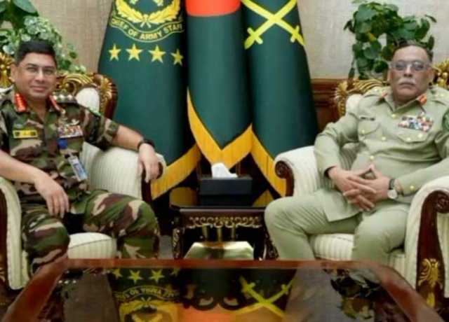 جنرل ساحر شمشاد کی جنرل وقارالزمان سے ملاقات، دفاعی تعاون کو بڑھانے پر تبادلہ خیال