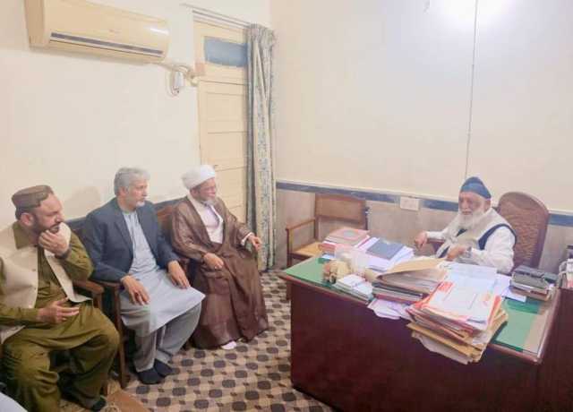 علامہ ڈاکٹر شبیر حسن میثمی کی وفاق المدارس الشیعہ کے سربراہ آیت اللہ حافظ ریاض حسین نجفی سے ملاقات