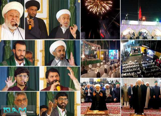 کراچی، امام جماعت حرم مولا عباسؑ کی اقتداء میں نماز مغربین و پرچم کشائی کی تقریب کا انعقاد